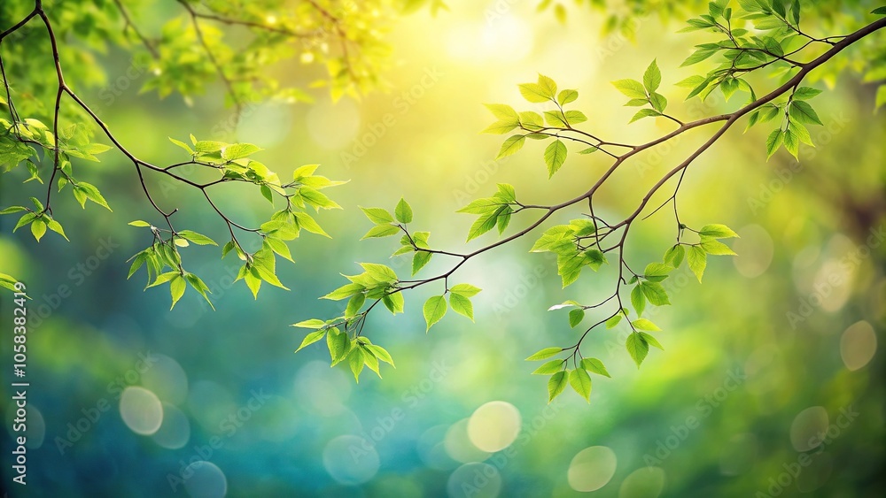 A tree branch swaying gently back and forth in a light breeze, wind blowing leaves, foliage, natural texture, forest A tree branch swaying gently back and forth in a light breeze, wind blowing leaves, foliage, natural texture, forest