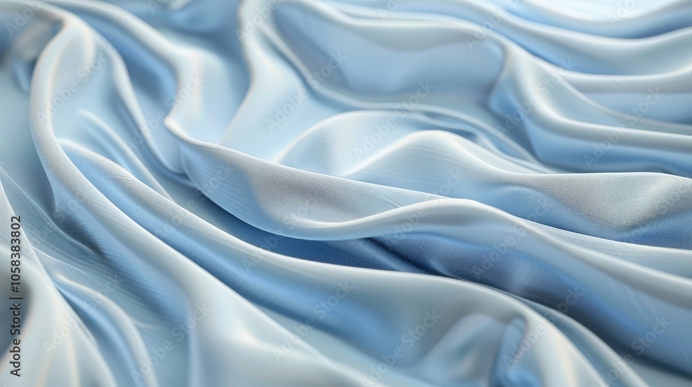 Light Blue Fabric with Wavy Texture Light Blue Fabric with Wavy Texture