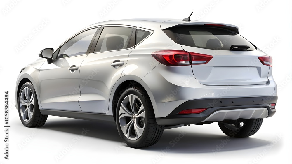 Rear view of modern car on white background, Modern unbranded car back view isolated
Rear view of modern car on white background, Modern unbranded car back view isolated