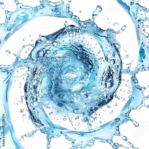 A swirling vortex of water, creating a beautiful and abstract pattern. photo