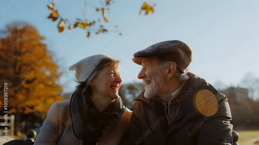 An elderly couple retires and starts a new life with a big smile on their face. An elderly couple retires and starts a new life with a big smile on their face.