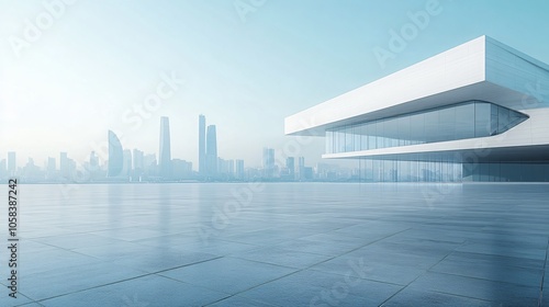 Opera House and Modern Architecture with City Skyline, Financial District, Urban Landscape, and Commercial Setting