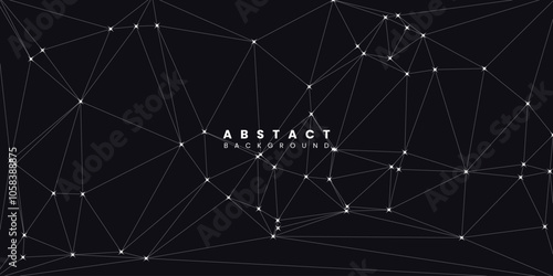 Abstract modern futuristic polygonal dark background design. Vector graphic wallpaper