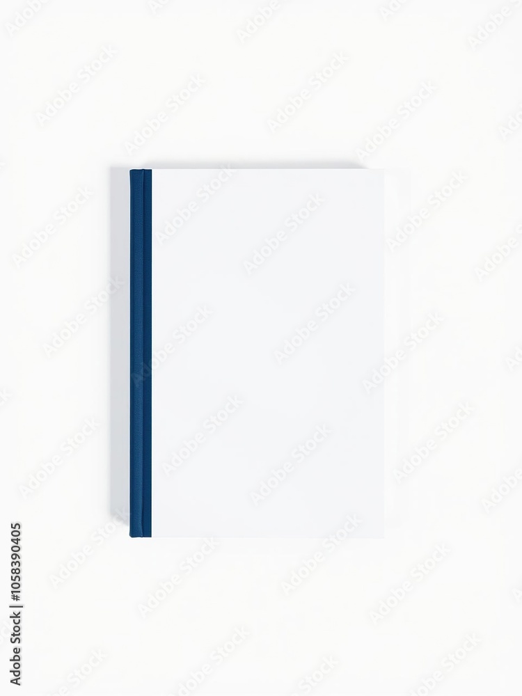 A photo featuring a hardcover book mockup on a plain white background, perfect for showcasing designs or cover ideas, blank, presentation A photo featuring a hardcover book mockup on a plain white background, perfect for showcasing designs or cover ideas, blank, presentation