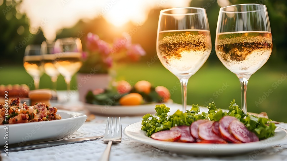 Food Illuminated by Sunset Light Food Illuminated by Sunset Light