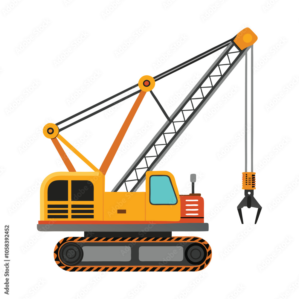 crawler cranes on white background crawler cranes on white background