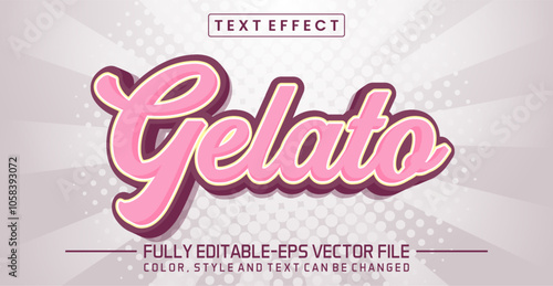 Gelato font Text effect editable