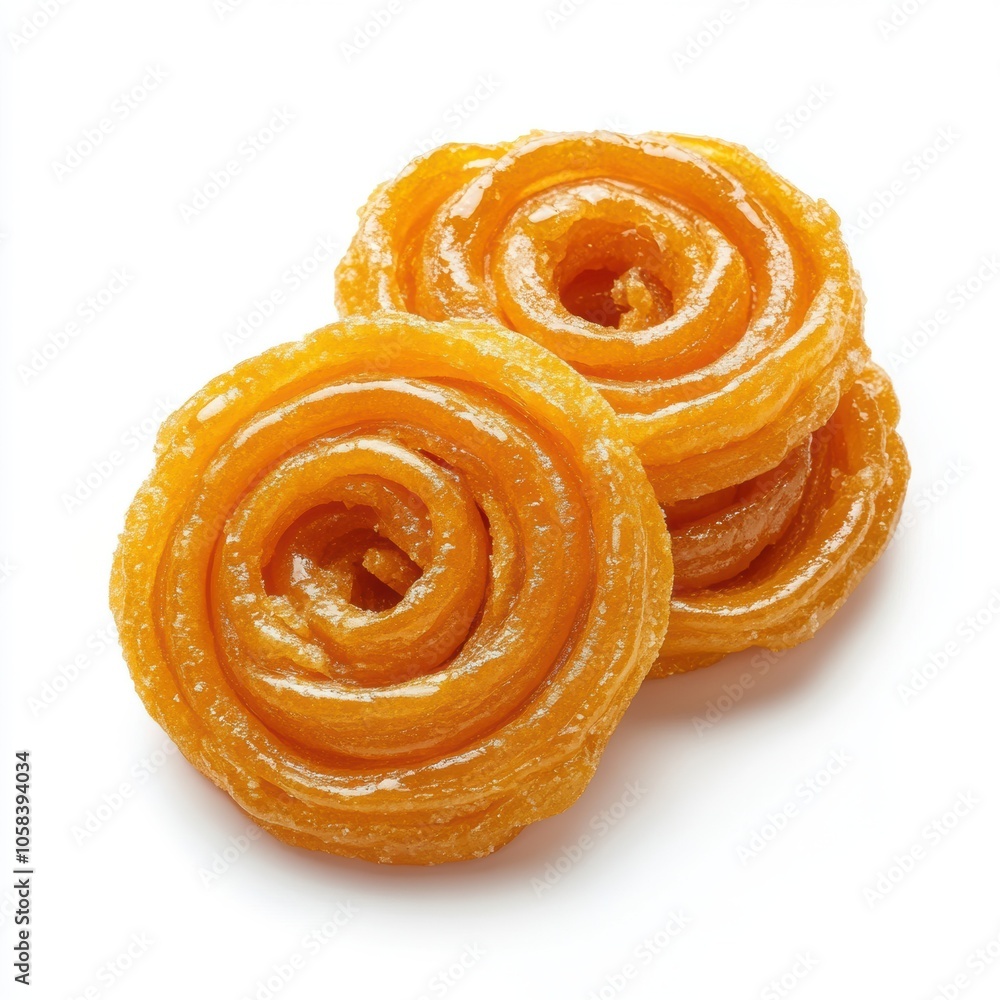 Fototapeta premium Jalebi isolated on a white background