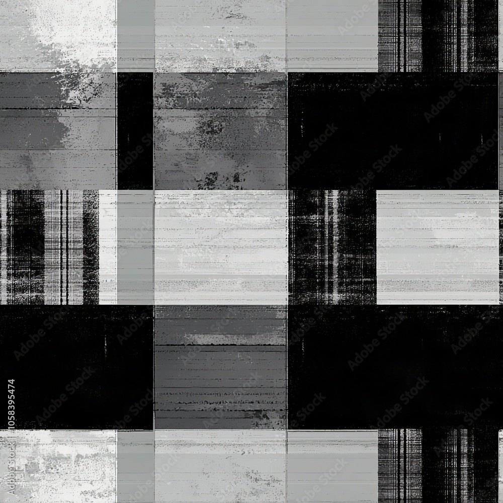 seamless pattern of black and grey plaid with bold stripes seamless pattern of black and grey plaid with bold stripes