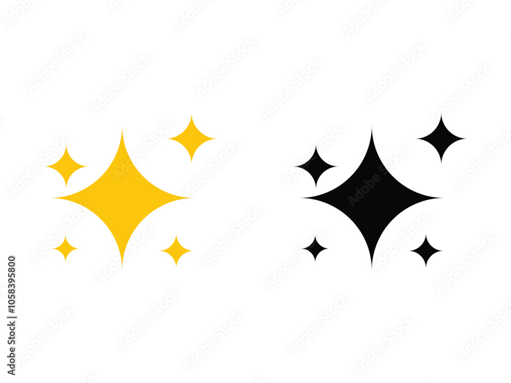 star sparkles logo design vector icon on transparent background star sparkles logo design vector icon on transparent background