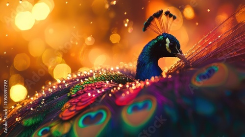 Peacock with Bokeh