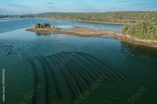 Shellfish farm on Orr's Island, Harpswell, Maine, United States. photo