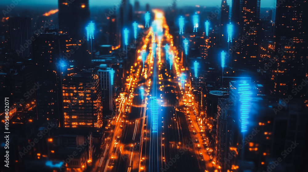 Fototapeta premium abstract professional business team people innovation connection of line from nail node to node on map background , networking concept