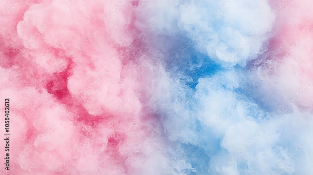Obraz premium Abstract Pastel Pink and Blue Cotton Candy Background Light Gradient Background with Room for Typography