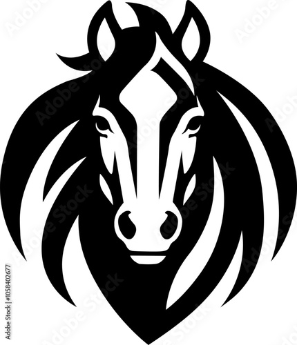 American Mustang Silhouette Vector Illustration