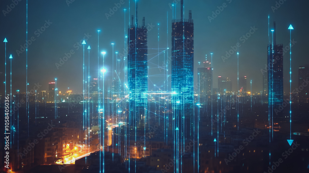 Obraz premium abstract professional business team people innovation connection of line from nail node to node on map background , networking concept