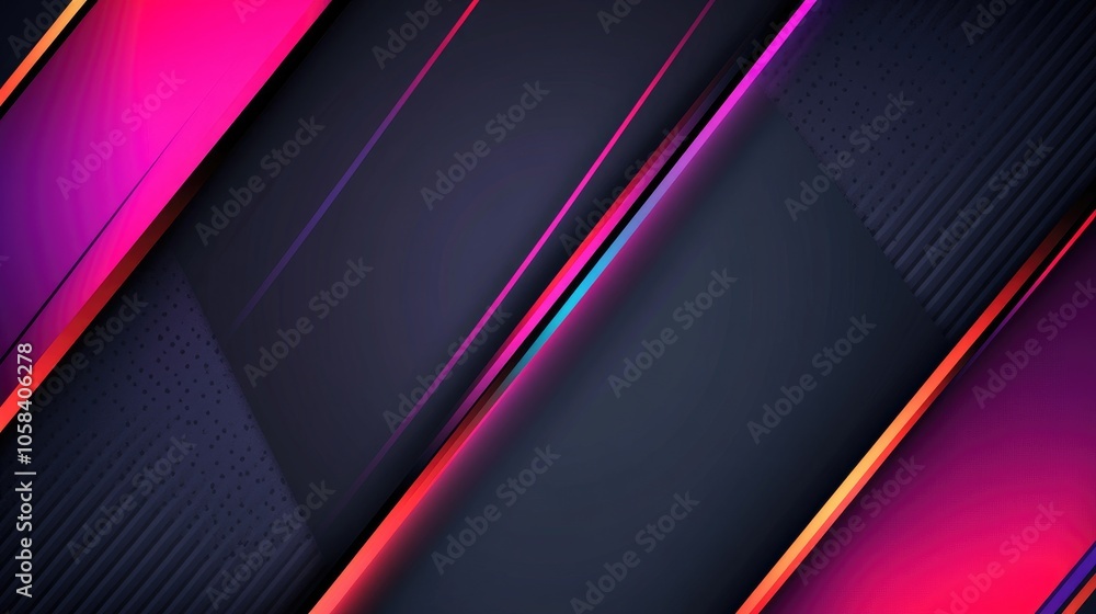 Fototapeta premium Vibrant Abstract Background with Colorful Strips