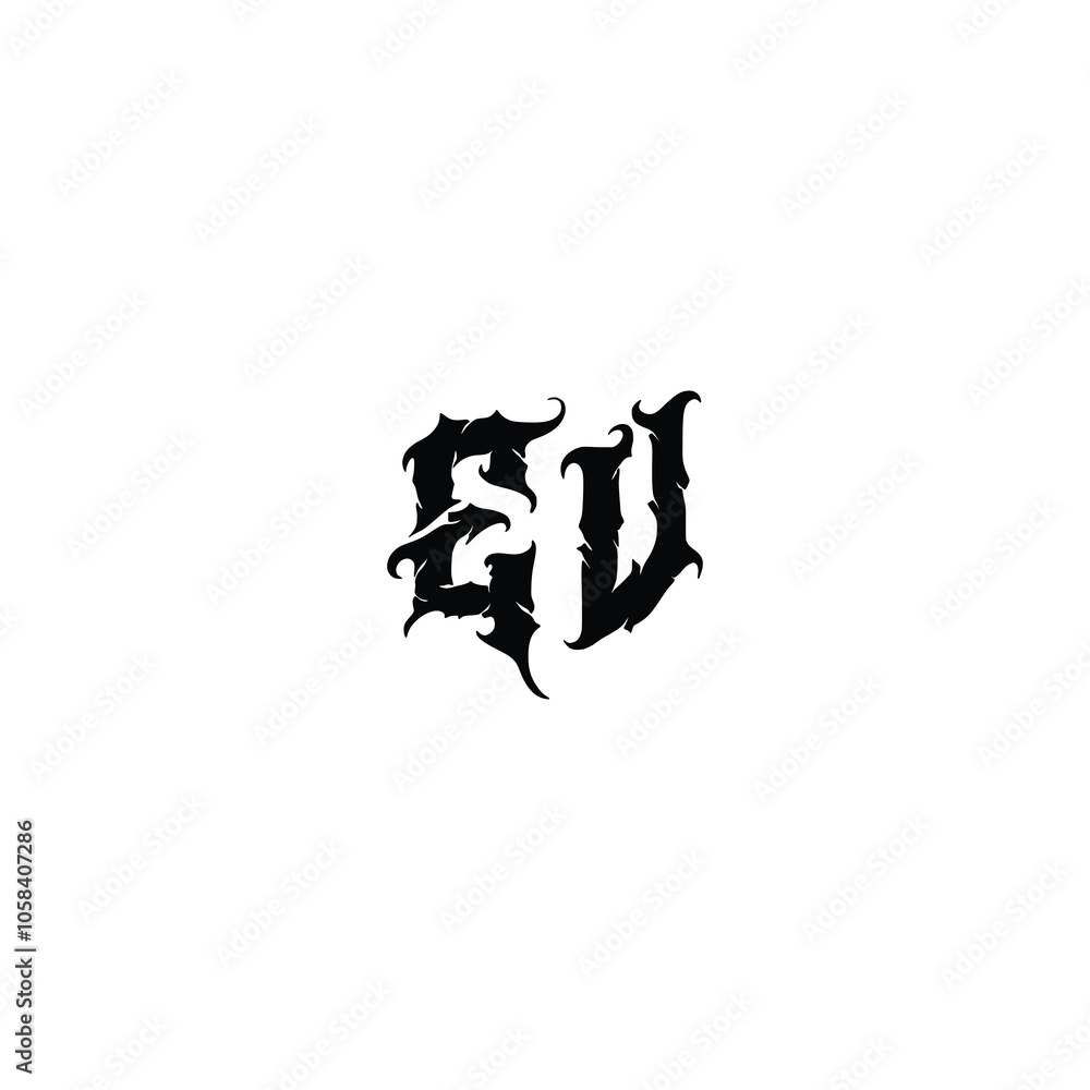 EV monogram logo design letter text name symbol monochrome logotype alphabet character simple logo EV monogram logo design letter text name symbol monochrome logotype alphabet character simple logo