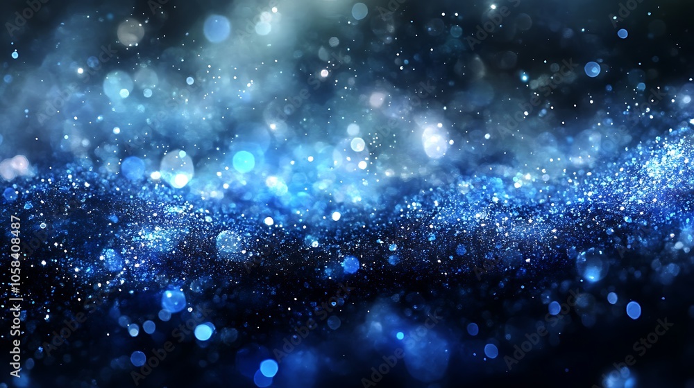 Abstract blue sparkle background for festive celebrations Smooth Blue Background with Copy Space for Advertisements