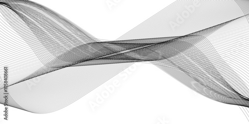 Abstract grey smooth element swoosh speed wave modern stream background. Abstract wave line image.