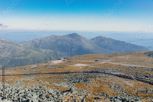 View from Mt. Washington State Park looking across to other mountians, New Hampshire, United States. photo