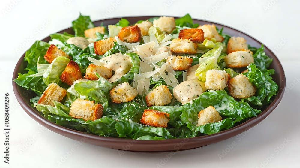 Delicious Caesar Salad with Croutons and Parmesan Cheese Delicious Caesar Salad with Croutons and Parmesan Cheese