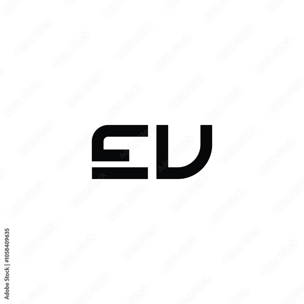 EV monogram logo design letter text name symbol monochrome logotype alphabet character simple logo EV monogram logo design letter text name symbol monochrome logotype alphabet character simple logo
