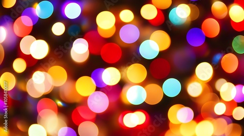 Abstract background of colorful bokeh lights for festive celebration, christmas, new year, wedding, party, birthday, holidays, event Subtle Blur Background with Space for Custom Text