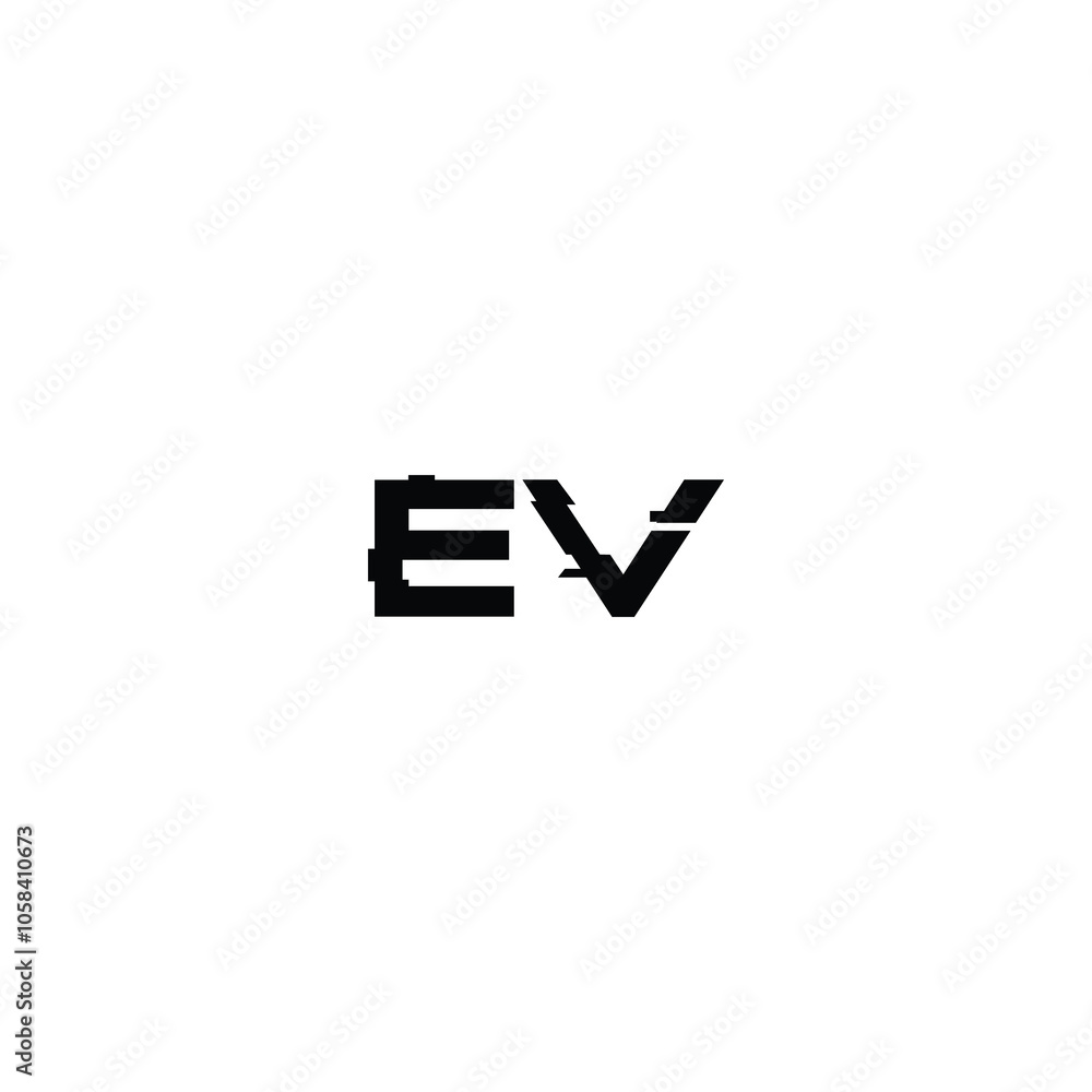 EV monogram logo design letter text name symbol monochrome logotype alphabet character simple logo EV monogram logo design letter text name symbol monochrome logotype alphabet character simple logo