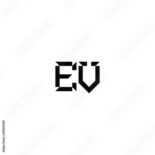 EV monogram logo design letter text name symbol monochrome logotype alphabet character simple logo