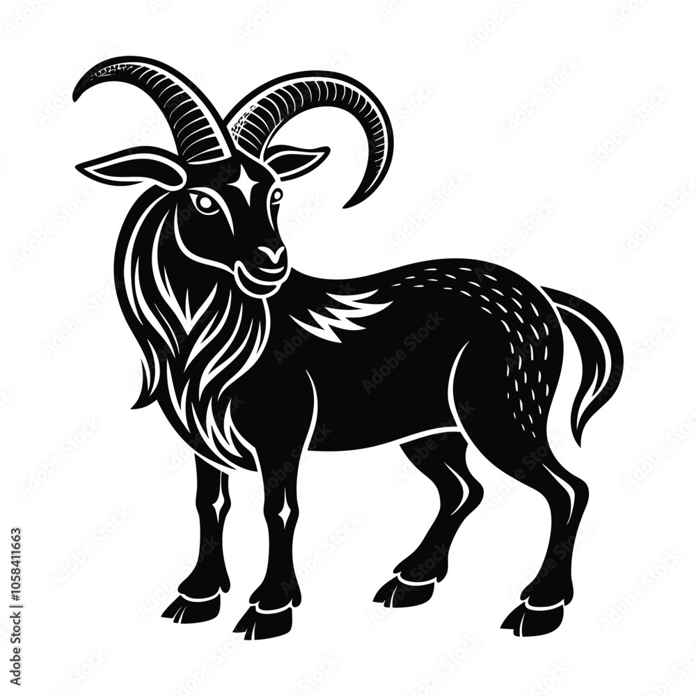 capricorn illustration vector capricorn illustration vector
