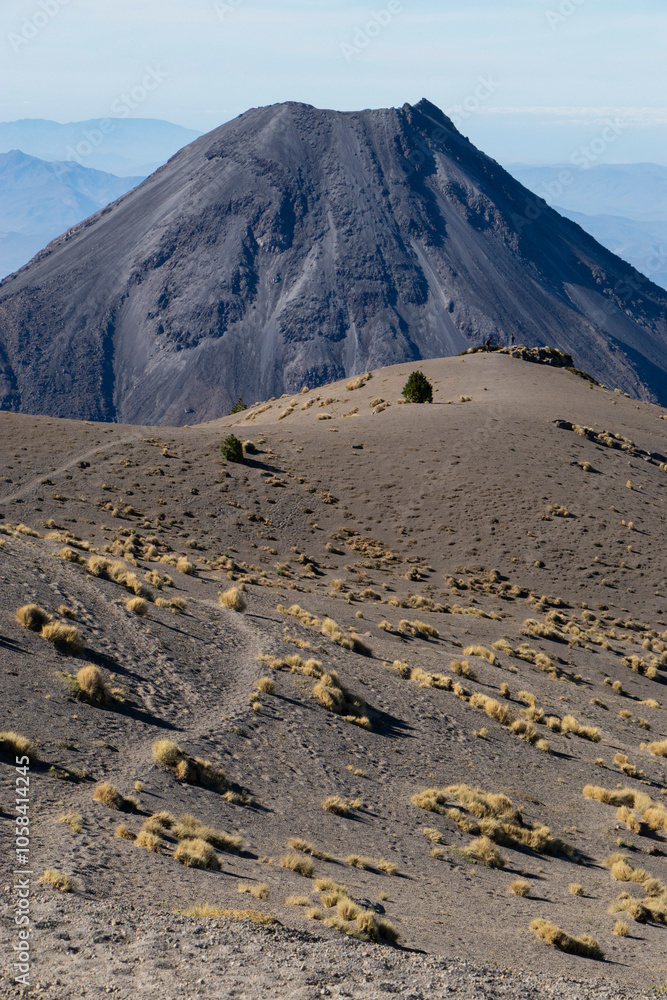 Vista de el Volcán de Colima, desde el nevado