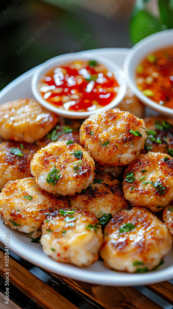 Delicious vietnamese fried fish cakes a crispy delight perfect for any meal Delicious vietnamese fried fish cakes a crispy delight perfect for any meal