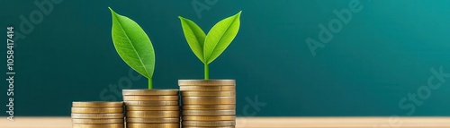 interest growth projection graphic investment theme water color vivid