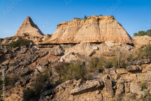 Monegros Desert or Desierto de los Monegros is a semi-desert in Aragón, northeastern Spain, spanning the provinces of Zaragoza and Huesca photo