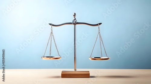 Symbol of justice the balance scale representation