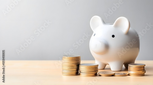 Smart saving strategies with piggy banks and coins