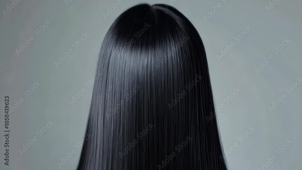 Beautiful woman with healthy and shiny hairstyle isolated on grey background. Beautiful woman with healthy and shiny hairstyle isolated on grey background.