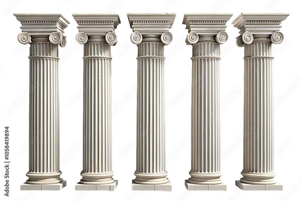 Obraz premium column isolated on white background 