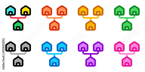 Editable local, home, network, LAN, connection vector icon. Remote work, job, profession, freelance. Part of a big icon set family. Perfect for web and app interfaces, presentations, infographics, etc