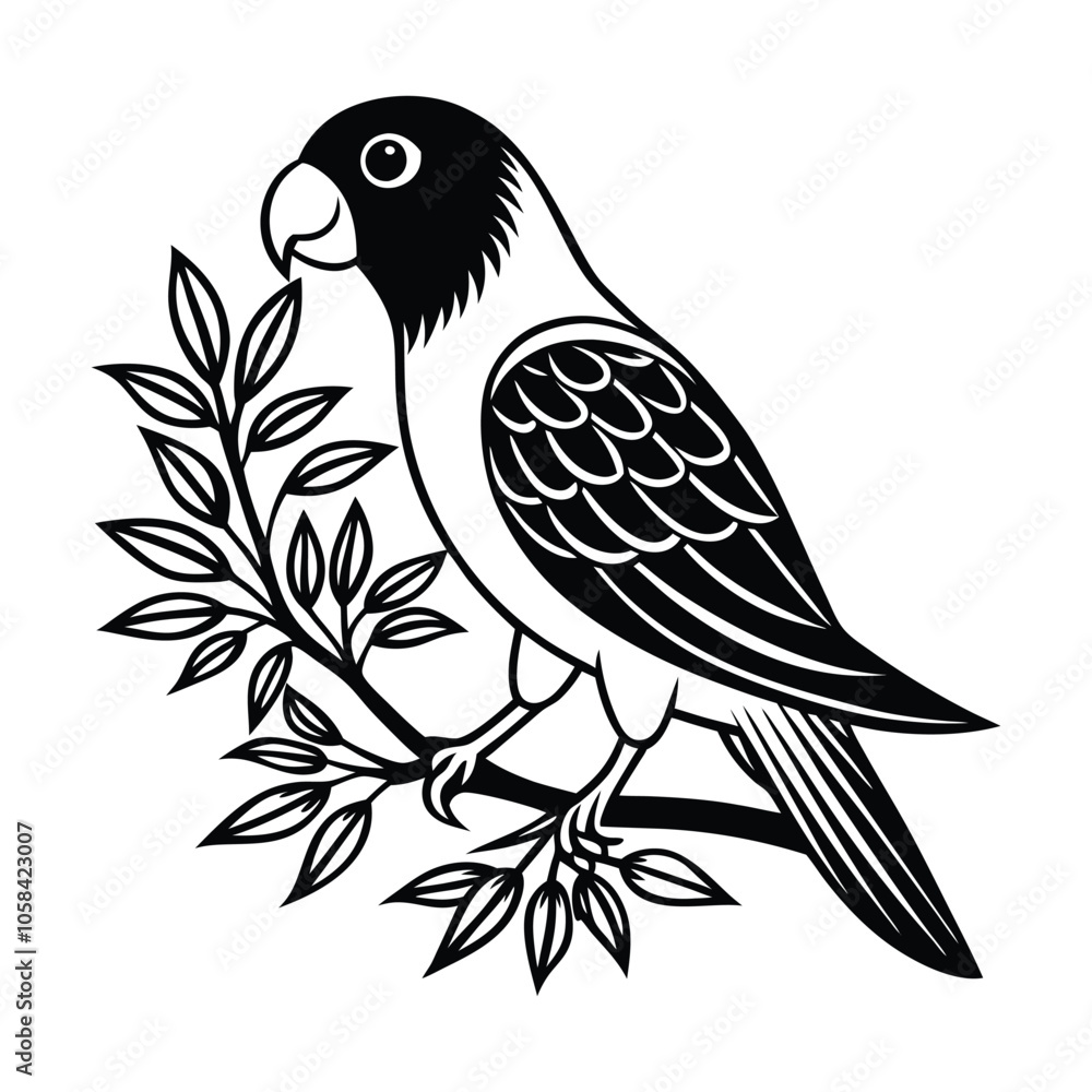 a love bird is tree food eating silhouette a love bird is tree food eating silhouette