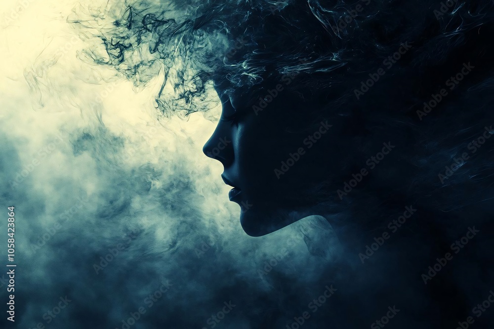 concept art illustration of psychological self-development with mind power on a calming dark background concept art illustration of psychological self-development with mind power on a calming dark background