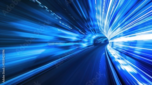 Fast Motion, Blue Speed, Tunnel Blur