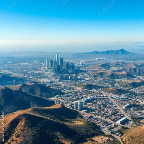 Panorama of the city of berezhany ternopil region ukraine aerial city Ultra realistic Photorealistic  photo