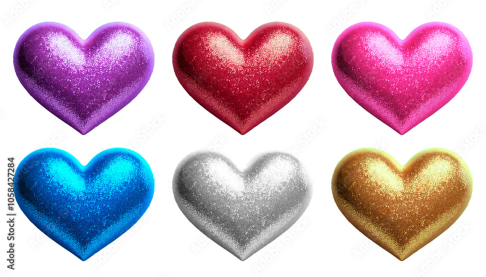 カラフルなきらきら光るハートの透過素材 Translucent material of Sparkling heart(PNG) カラフルなきらきら光るハートの透過素材 Translucent material of Sparkling heart(PNG)