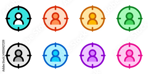 Editable headhunting, target, audience, marketing, users vector icon. Business, work, job, office. Part of a big icon set family. Perfect for web and app interfaces, presentations, infographics, etc