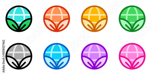 Editable eco-friendly, environmentally friendly, ecology, leaves, earth, planet vector icon. Part of a big icon set family. Perfect for web and app interfaces, presentations, infographics, etc
