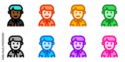 Editable teen, adolosence, boy, girl avatar vector icon. User, profile, identity, persona. Part of a big icon set family. Perfect for web and app interfaces, presentations, infographics, etc