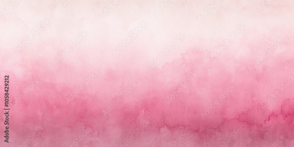 Fototapeta premium Delicate watercolor-inspired pink ombre wallpaper featuring soft gradations of pastel shades from pale to hot pink, soft focus, watercolor effect, ombre design, pink wallpaper, calming atmosphere