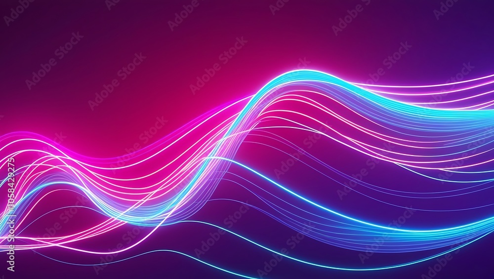 Fototapeta premium Abstract colorful wavy background. Generative Ai.